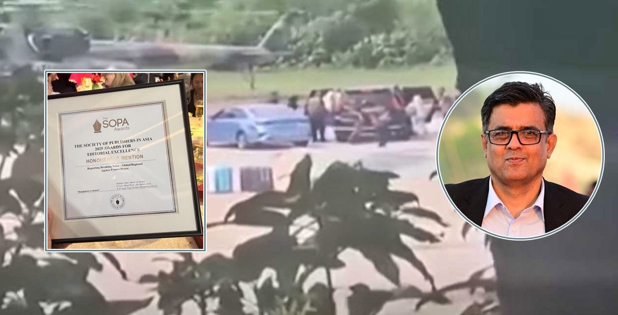 শেখ হাসিনা পালানোর ব্রেকিং নিউজ দিয়ে অ্যাওয়ার্ড পেলেন শফিকুল আলম