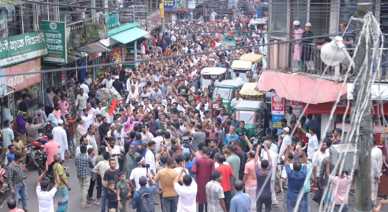 বিশ্বনাথে বিএনপির বিজয় মিছিল