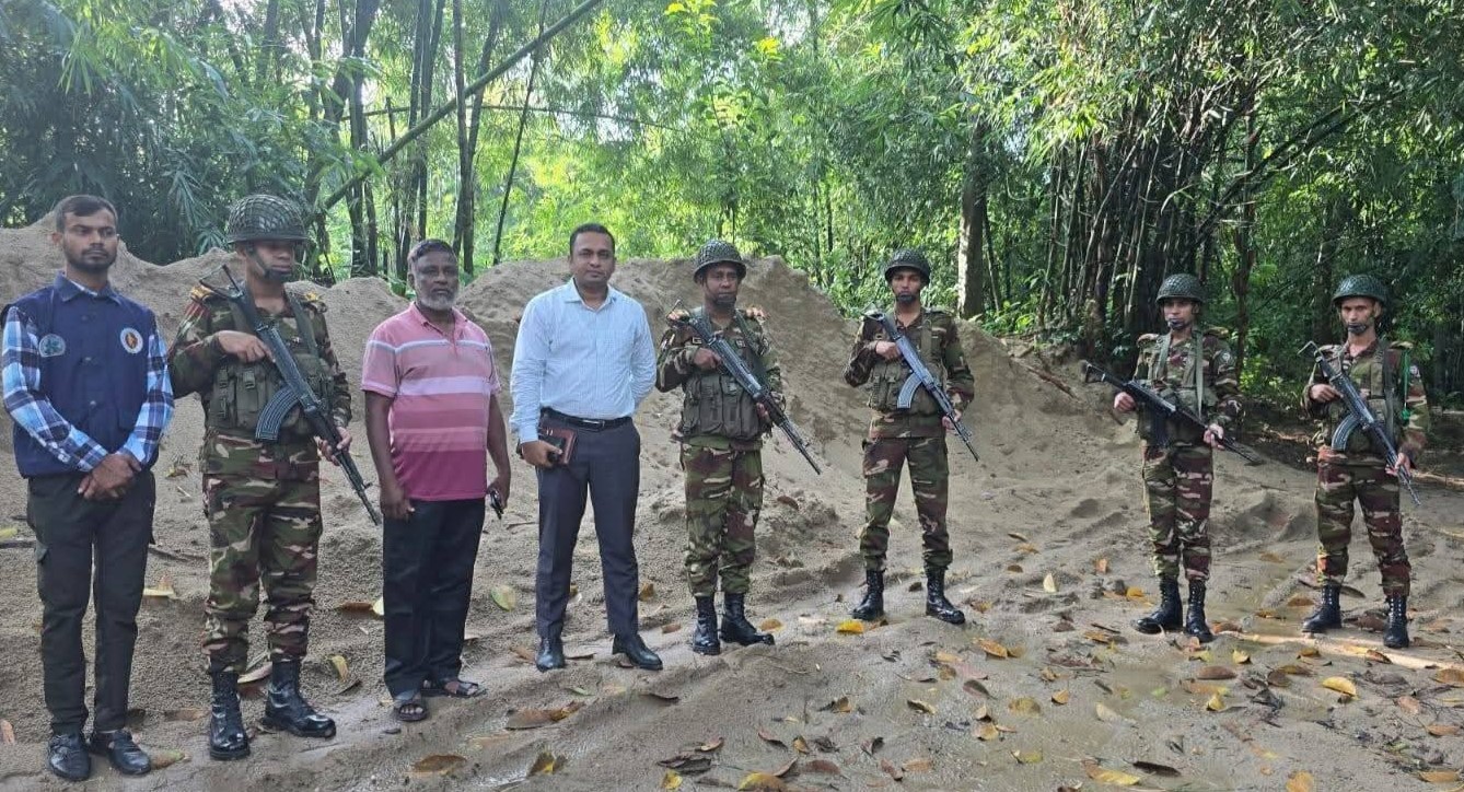 শ্রীমঙ্গলে অবৈধ বালু উত্তোলনের বিরুদ্ধে অভিযান 