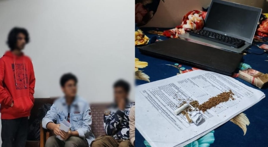 জাবিতে গাজাসেবনকালে বহিরাগতসহ তিনজন আটক