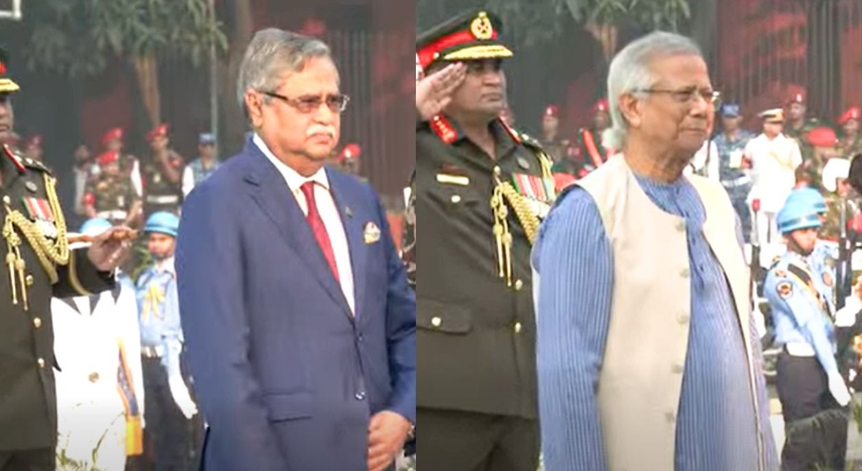 শিখা অনির্বাণে রাষ্ট্রপতি ও প্রধান উপদেষ্টার শ্রদ্ধা