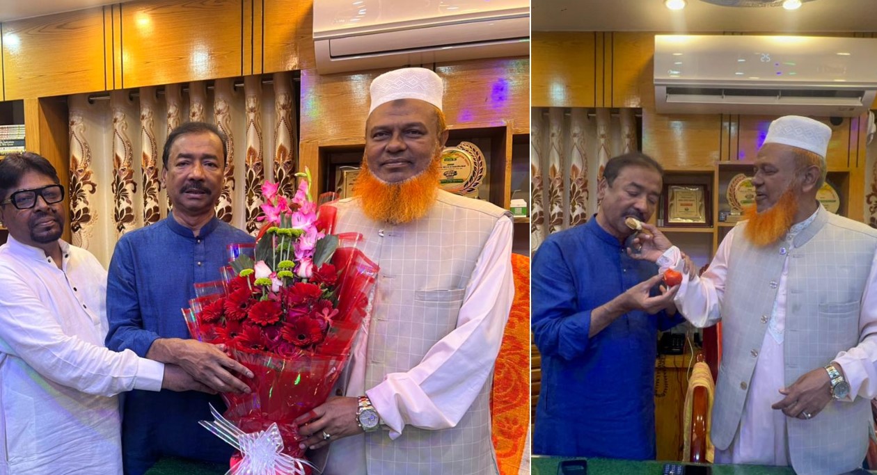 পরাজিত জামায়াত প্রার্থীর অফিসে ফুল নিয়ে গেলেন বিএনপির এমপি