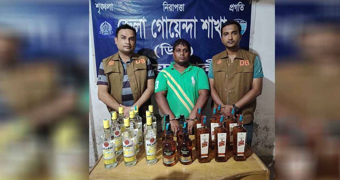 দারোয়ানের কক্ষে বিদেশি মদের আস্তানা, আটক ১