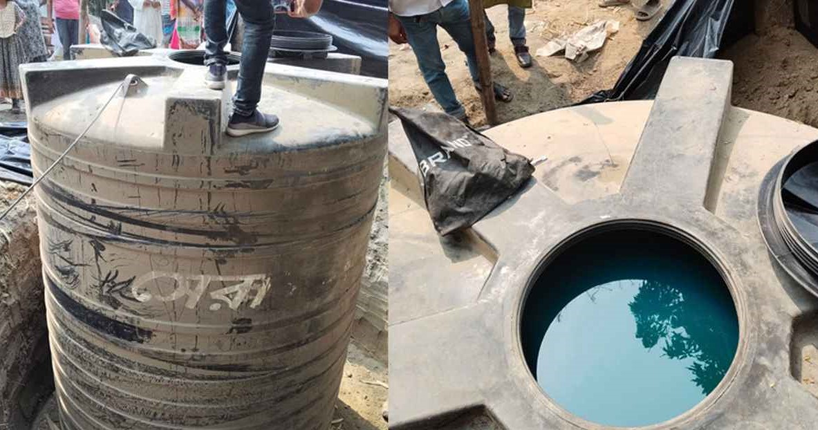 সিংড়ায় মাটি খুঁড়ে মিলল ১০ হাজার লিটার জ্বালানি তেল