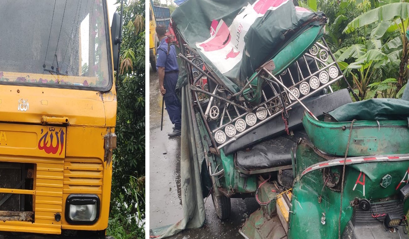 ট্রাক-মাহেন্দ্র মুখোমুখি সংঘর্ষ নিহত ১ আহত ৮