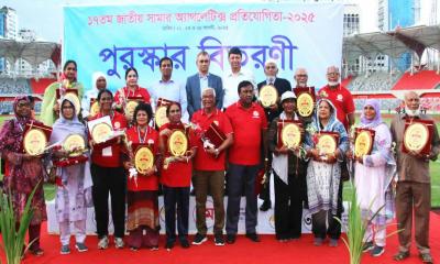 ১৪ বছরের রেকর্ড ভঙ্গ, কৃতি অ্যাথলেটদের সম্মাননা