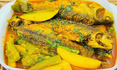 ঝিঙে দিয়ে ভাগনা মাছের রসা