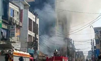 সৈয়দপুরে ব্যাংকে ভয়াবহ আগুন