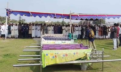 জানাজা শেষে একই পরিবারের ৯ সদস্যের দাফন সম্পন্ন