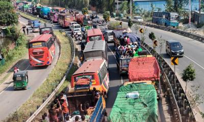ঢাকা-টাঙ্গাইল-যমুনা সেতু মহাসড়কে ৩০ কিলোমিটার যানবাহনের ধীরগতি