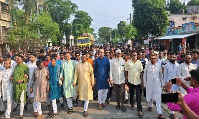 মনিরামপুর উপজেলা চেয়ারম্যানের গণসংবর্ধনা