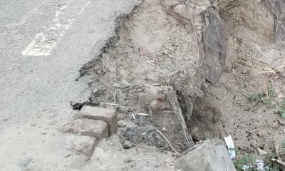লোহাগড়ায় সড়কের পাশে গাছ কর্তন, গোড়ার গর্তেই মরণফাঁদ