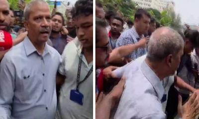 ৫ ঘণ্টা অবরুদ্ধ থেকে বের হয়ে ফের অবরোধের মুখে দুই উপদেষ্টা