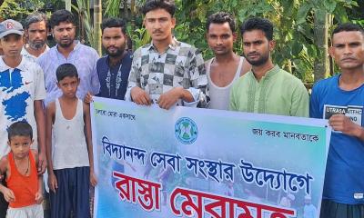 রাজারহাটে রতিগ্রাম-মনঃশ্বর সড়কের সংস্কার সম্পন্ন