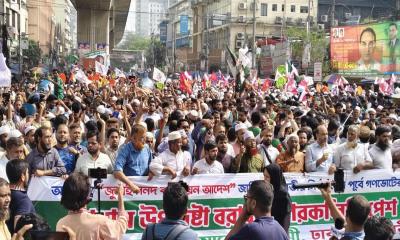 নভেম্বরেই গণভোটের দাবিতে উত্তাল রাজধানী