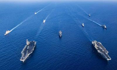 ক্যারিবীয় সাগরে পৌঁছাল মার্কিন বিমানবাহী রণতরীর বিশাল বহর