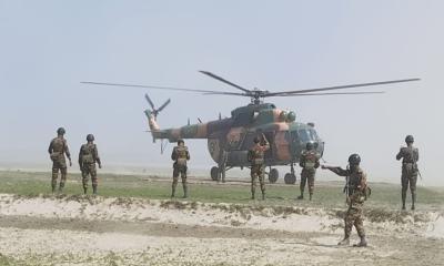 চিলমারীর দুর্গম চরাঞ্চলে সেনাবাহিনীর মহড়া