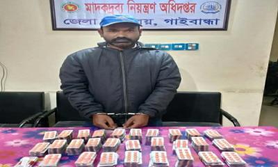 গোবিন্দগঞ্জে ৬ লাখ টাকার মাদকসহ গ্রেফতার ১