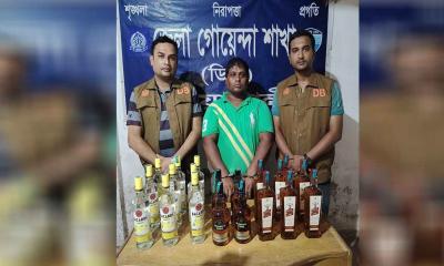 দারোয়ানের কক্ষে বিদেশি মদের আস্তানা, আটক ১