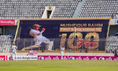 শততম টেস্টে শতকের সামনে মুশফিক, বড় সংগ্রহের পথে বাংলাদেশ
