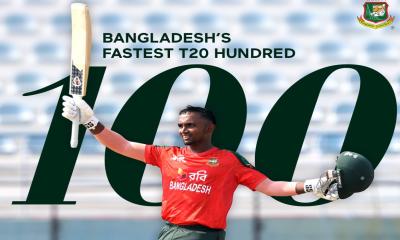 ৩৫ বলে দ্রুততম সেঞ্চুরি বাংলাদেশের সোহানের